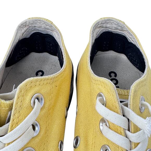 Converse All‎ Star Low Top Platform Sneakers Womens Size 5 Yellow White Lace Up - Picture 10 of 11